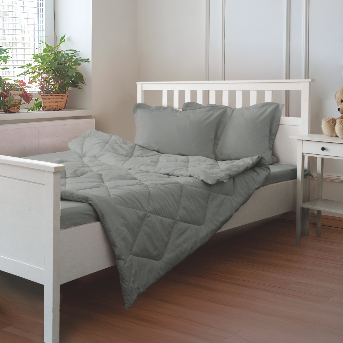 Постельное бельё Cатин | ПОСТЕЛЬНОЕ БЕЛЬЁ САТИН С ОДЕЯЛОМ 2 НАВОЛОЧКИ КАПУЧИНО